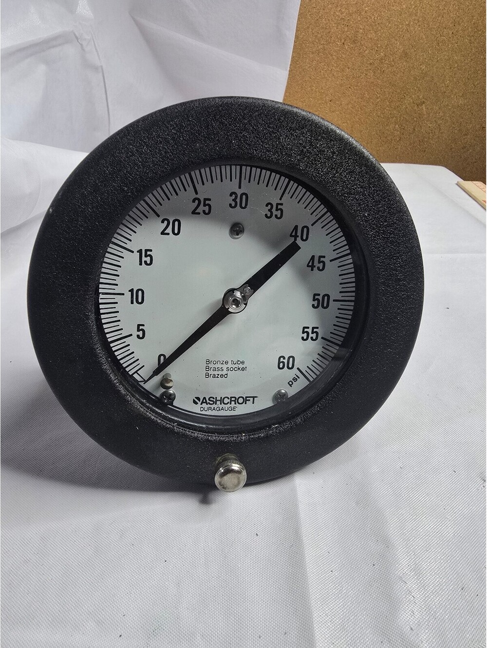 Ashcroft 1082 Precision Test Gauge 6" Dial 0-60 PSI NOS Factory Sealed